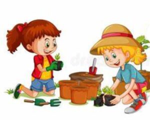 friends gardening